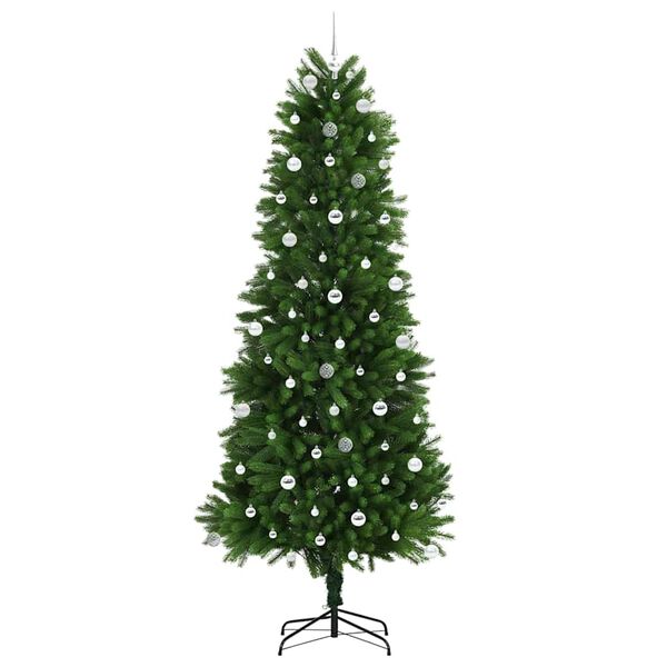 vidaXL Božično drevo med 300 LED z stojalom Zelena 240 cm PE