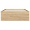 vidaXL Posteljni okvir s predali sonoma hrast 100x200cm inženirski les