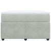 vidaXL Box spring postelja z vzmetnico svetlo siva 120x200 cm žamet