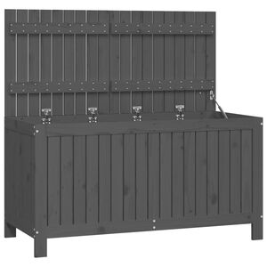 vidaXL Vrtna &scaron;katla siva 121x55x64 cm trdna borovina