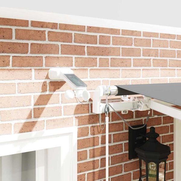 vidaXL Okvir tende z LED lučmi Bela 350 x 250 cm Aluminij