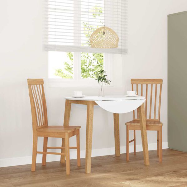 vidaXL Jedilni stoli 2 kosa masivne lesene gume