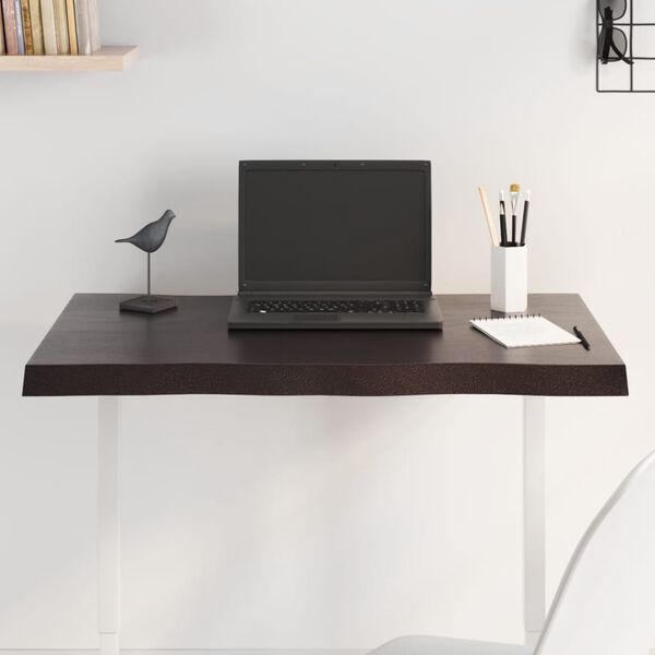 vidaXL Mizna plo&scaron;ča te. rjava 80x60x(2-4) cm obdelana trdna hrastovina