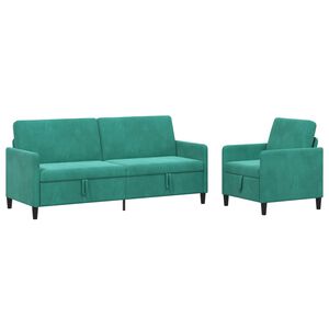 vidaXL Sofa set z shrambo 2 kos Turkizna Poliester