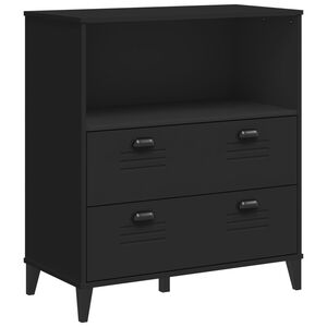 vidaXL Knjižna omara VIKEN črna 80x40x90 cm inženirski les