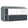vidaXL Ptičnik Antracit 410 x 210 x 230 cm Cinkana jeklena