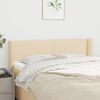 vidaXL Vzglavje z u&scaron;esi krem 147x16x78/88 cm blago