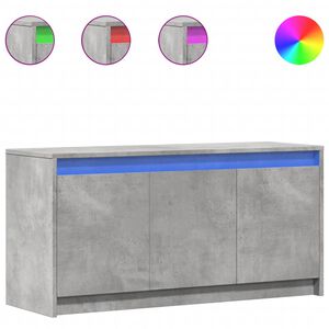 vidaXL TV omarica z LED betonsko siva 100x34x50 cm inženirski les