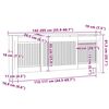 vidaXL Pokrov radiatorja 2 pcs Črna 205 x 20,5 x 81,5cm