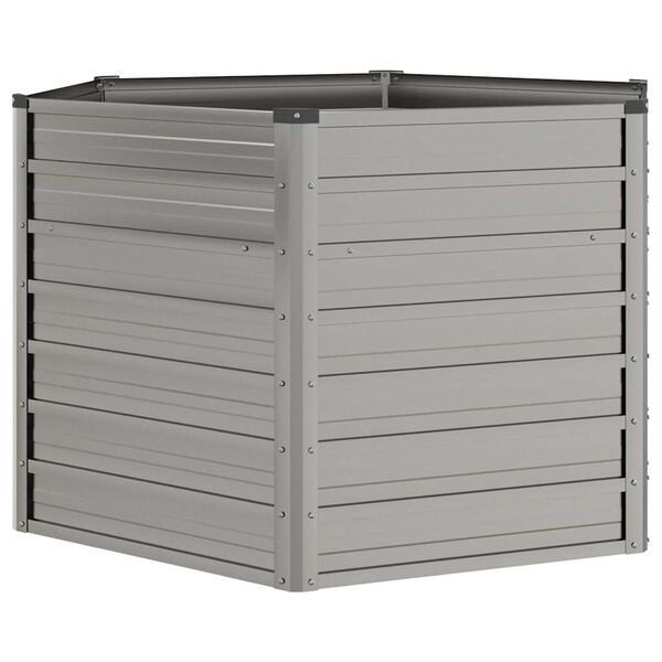 vidaXL Vrtna visoka greda rusty 129x129x77 cm corten jeklo