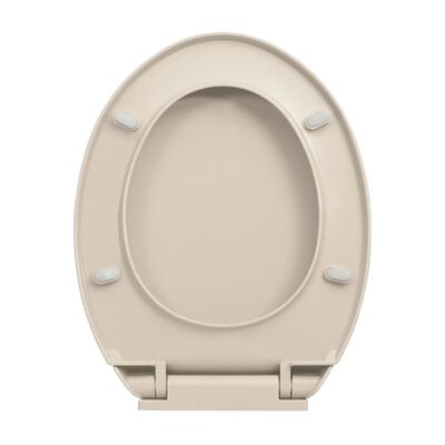 vidaXL WC deska s počasnim zapiranjem marelična ovalna