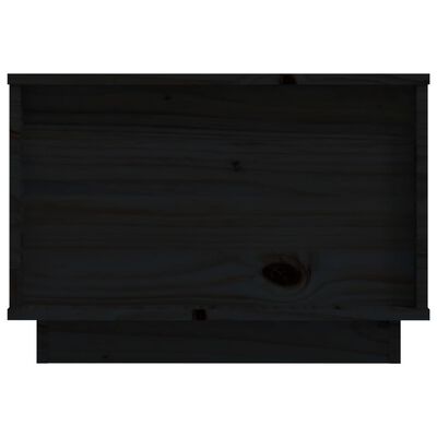 vidaXL Klubska mizica črna 60x50x35 cm trdna borovina