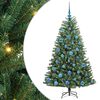 vidaXL Umetno Zložljivo Božično Drevo Zelena 150 cm PVC in kovina