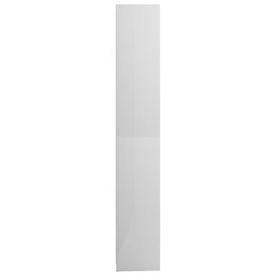 vidaXL Kopalniška omarica visok sijaj bela 30x30x183,5 cm iverna pl.