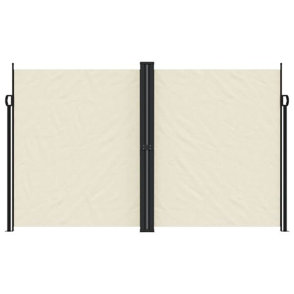 vidaXL Zložljiva stranska tenda krem 200x600 cm