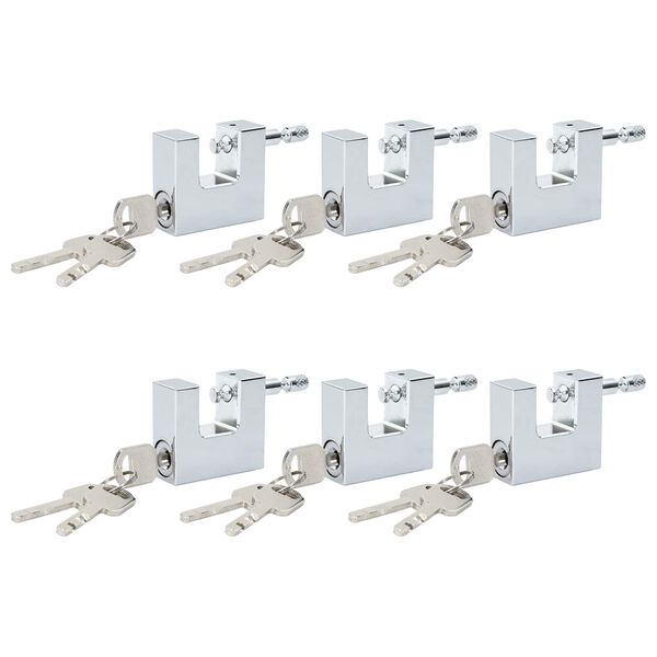 vidaXL Žabica 6 pcs srebrna 4,2 x 1,9 x 4 cm elezo