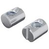 vidaXL Matica sodi 2 kos Srebrna M6 x 13 mm elezo