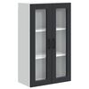 vidaXL Stenski stekleni omarica PORTO Črna 60 x 31 x 100 cm