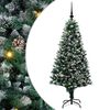 vidaXL Umestno božično drevo Zelena 150 cm PVC, jeklo in plastika