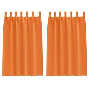 vidaXL Zavese za zatemnitev z obroči 2 pcs Svetlo oranžna 175 x 140 cm