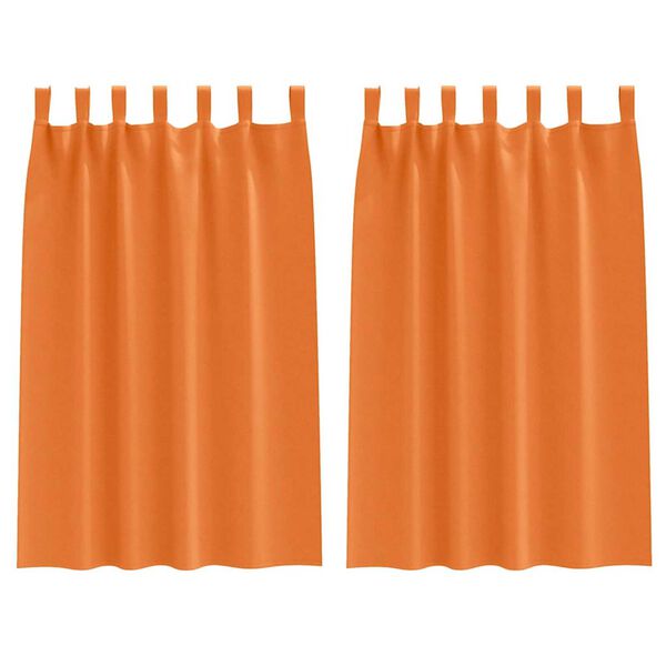 vidaXL Zavese za zatemnitev z obroči 2 pcs Svetlo oranžna 175 x 140 cm
