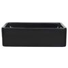 vidaXL Keramični umivalnik pravokotne oblike črne barve 41x30x12 cm