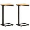 vidaXL Stranske mizice 2 kosa 31,5x24,5x64,5 cm robusten mangov les