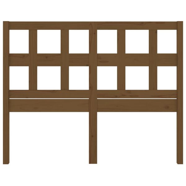 vidaXL Posteljno vzglavje medeno rjavo 205,5x4x100 cm trdna borovina