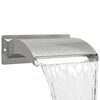 vidaXL Bazenski slap z LED Nerjaveče jeklo 304 30 x 9 x 26 cm Srebrna