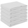 vidaXL Klobučevina za mizo 5 kos Kvadrat Bela 90 x 90 cm Poliester