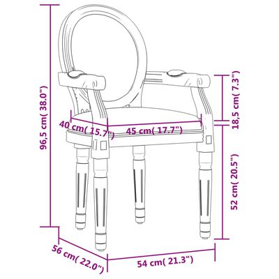 vidaXL Jedilni stol svetlo siv 54x56x96,5 cm žamet