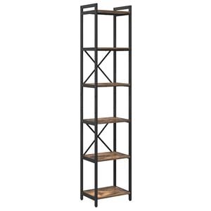 vidaXL Knjižna polica Dimljeni oreh 40 x 30 x 189,5 cm Konstruiran les