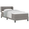 vidaXL Postelja z vzmetnico z vzmetnico Taupe 90 x 200 cm blago