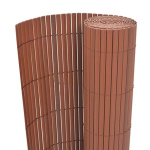 vidaXL Vrtna ograja Rjava 150 x 500 cm PVC