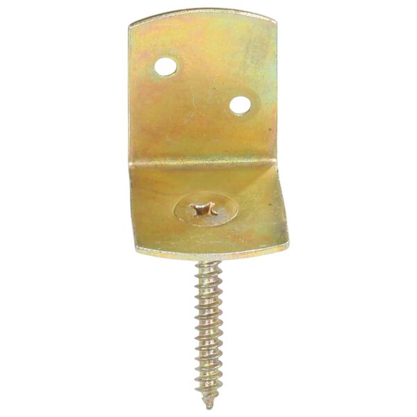 vidaXL Nosilci za ograjne panele 48 kosov L oblike pocinkana kovina