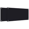 vidaXL Kuhinjska za&scaron;čitna obloga 2 kosa črna 80x40 cm kaljeno steklo