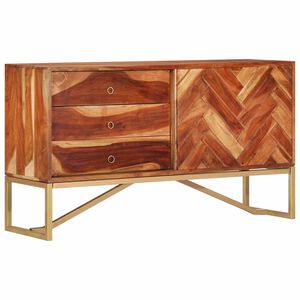vidaXL Strani &scaron;al Medeno Rjava 160 x 30 x 80 cm Masiven les akacije
