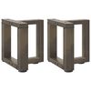 vidaXL Noge za klubsko mizico v obliki črke T, 2 kosa, črne, 30x25x(30-31) cm, jeklo