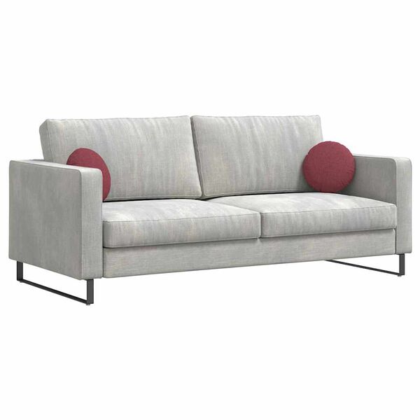 vidaXL Sedežne blazine 2 pcs Vinorodna rdeča &Oslash;30 x 13 cm blago