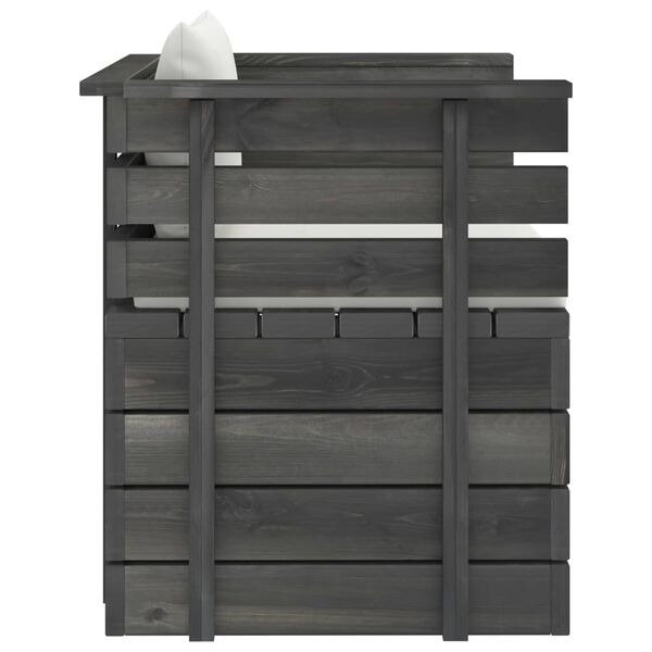 vidaXL Vrtna garnitura iz palet 12-delna z blazinami trdna borovina