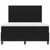 vidaXL LED Box Spring Postelja z vzmetnico Črna 140 x 190 cm blago