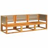 vidaXL 3-delni vrtni komplet sedežnih garnitur z blazinami, akacijev les in vrv