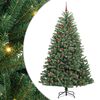 vidaXL Umetno Zložljivo Božično Drevo Zelena 210 cm PVC in kovina