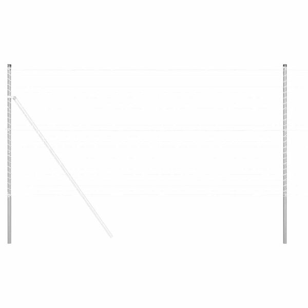 vidaXL Ograjni stebri 12 pcs srebrna Jeklo s prašnim premazom