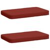 vidaXL Blazine za klopi - 2 kosa VUGHT 2 pcs 100% poliester Rdeča