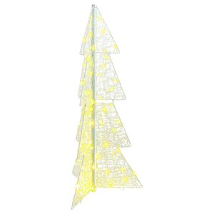 vidaXL Božično drevo 100 LED Toplo bela 120 cm Akril