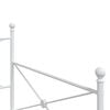 vidaXL Dnevna postelja brez vzmetnice Bela 100x190 cm Jeklo