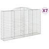 vidaXL Obokane gabion ko&scaron;are 7 kosov 300x50x180/200cm pocinkano železo