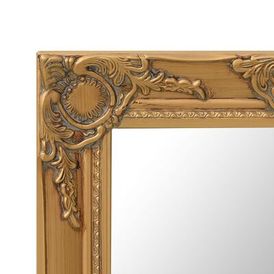 vidaXL Stensko ogledalo v baročnem stilu 50x40 cm zlato