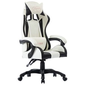 vidaXL Racing stol črno umetno usnje